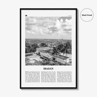 Ibadan Print Black and White, Ibadan Wall Art, Ibadan Poster, Ibadan Photo, Ibadan Wall Decor, City Art Print, Nigeria, Ìbàdàn, Oyo, Africa