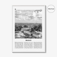 Ibadan Print Black and White, Ibadan Wall Art, Ibadan Poster, Ibadan Photo, Ibadan Wall Decor, City Art Print, Nigeria, Ìbàdàn, Oyo, Africa