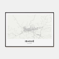Ibagué Map Landscape Poster