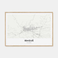 Ibagué Map Landscape Poster