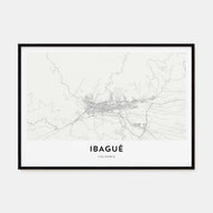 Ibagué Map Landscape Poster