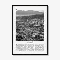 Ibague Print Black and White, Ibagué Wall Art, Ibagué Poster, Ibagué Photo, Ibagué Wall Décor, Ibagué Map, Colombia