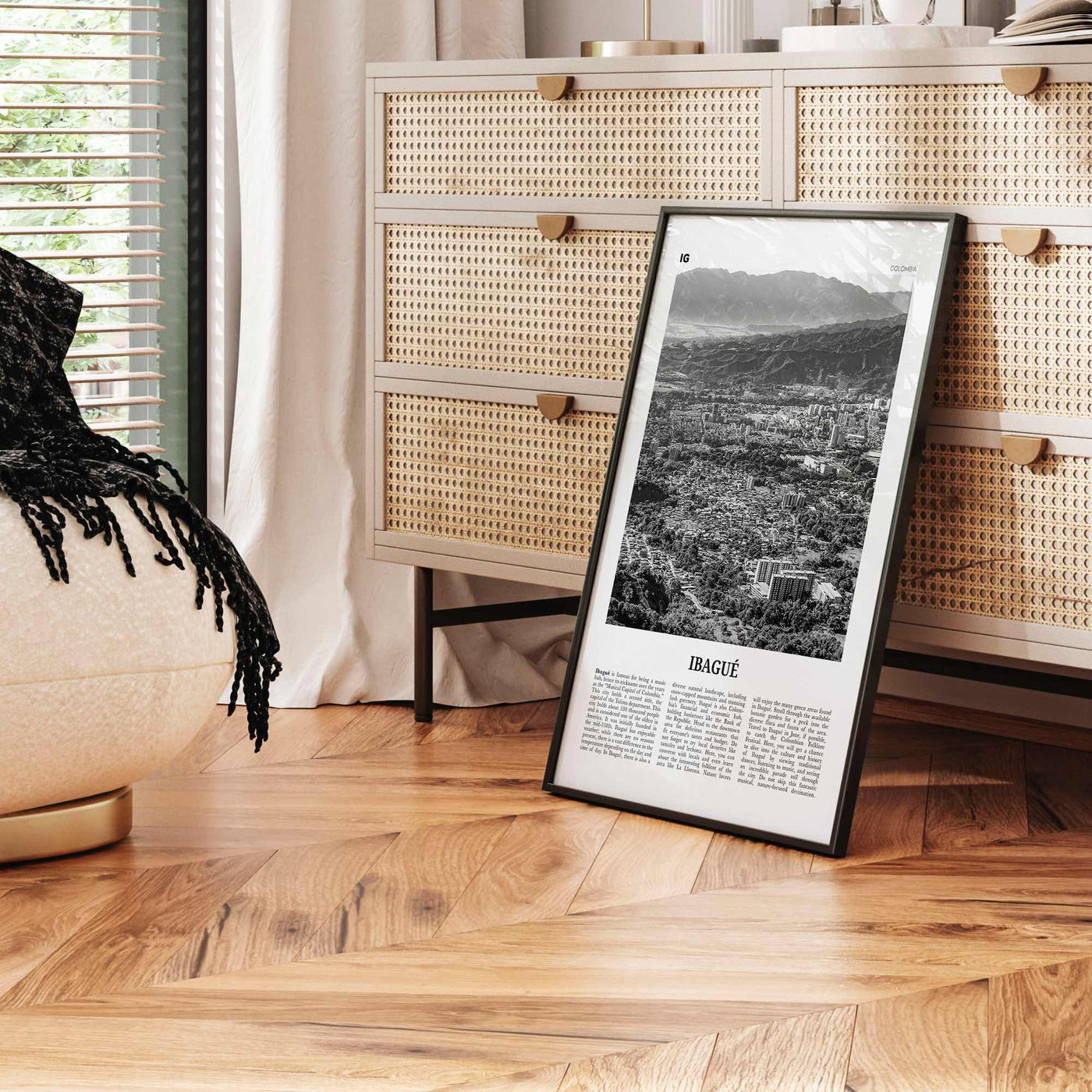 Ibague Print Black and White, Ibagué Wall Art, Ibagué Poster, Ibagué Photo, Ibagué Wall Décor, Ibagué Map, Colombia