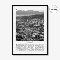 Ibague Print Black and White, Ibagué Wall Art, Ibagué Poster, Ibagué Photo, Ibagué Wall Décor, Ibagué Map, Colombia