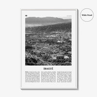 Ibague Print Black and White, Ibagué Wall Art, Ibagué Poster, Ibagué Photo, Ibagué Wall Décor, Ibagué Map, Colombia