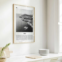 Ibiza Print Black and White, Ibiza Wall Art, Ibiza Poster, Ibiza Photo, Ibiza Wall Decor, Balearic Islands, Spain, España, Europe