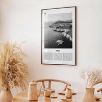 Ibiza Print Black and White, Ibiza Wall Art, Ibiza Poster, Ibiza Photo, Ibiza Wall Decor, Balearic Islands, Spain, España, Europe