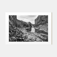 Iceland Landscape B&W Poster