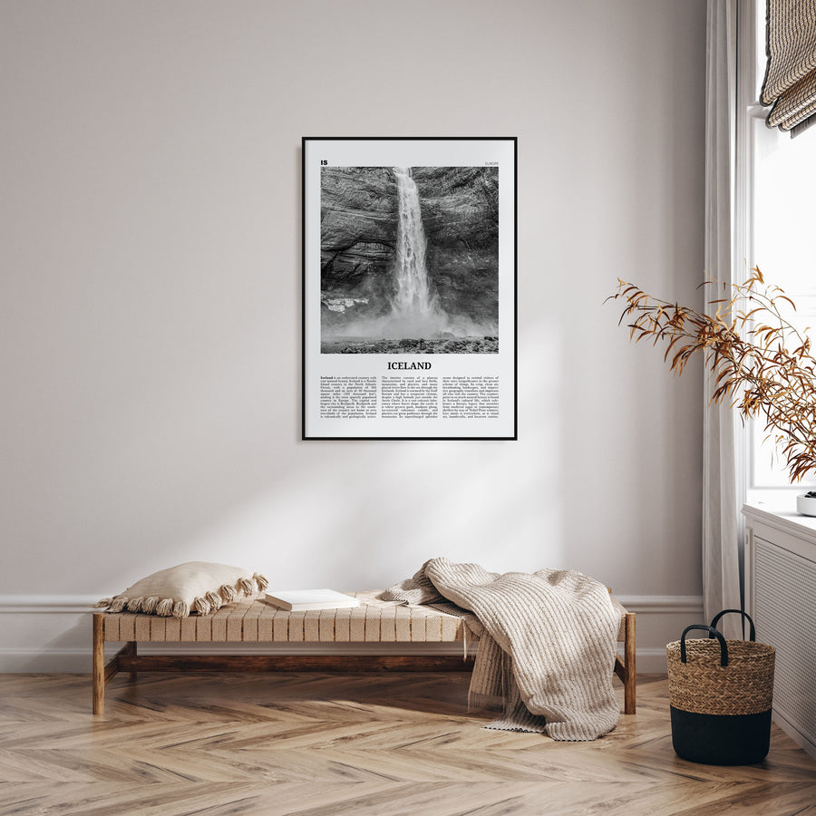 Iceland Travel B&W No 1 Poster