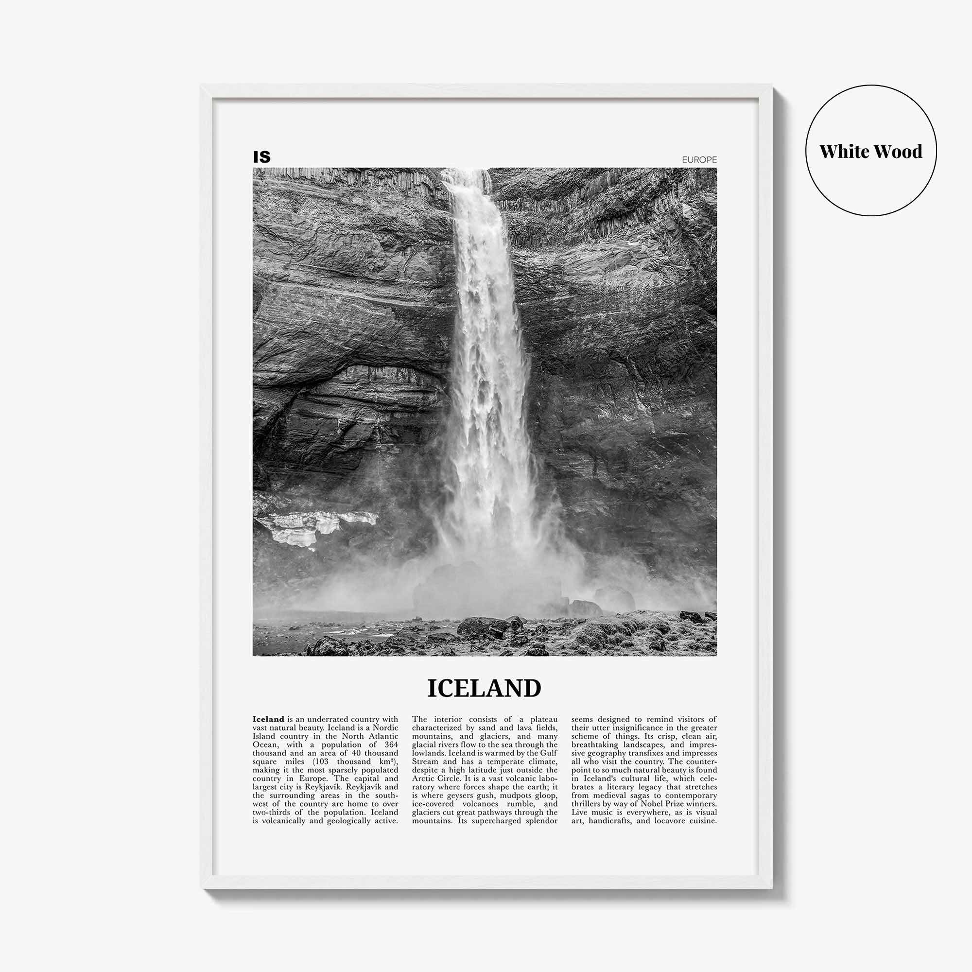 Iceland Print Black and White No 1, Iceland Wall Art, Iceland Poster, Iceland Photo, Iceland Wall Decor, Ísland, Reykjavík, Europe