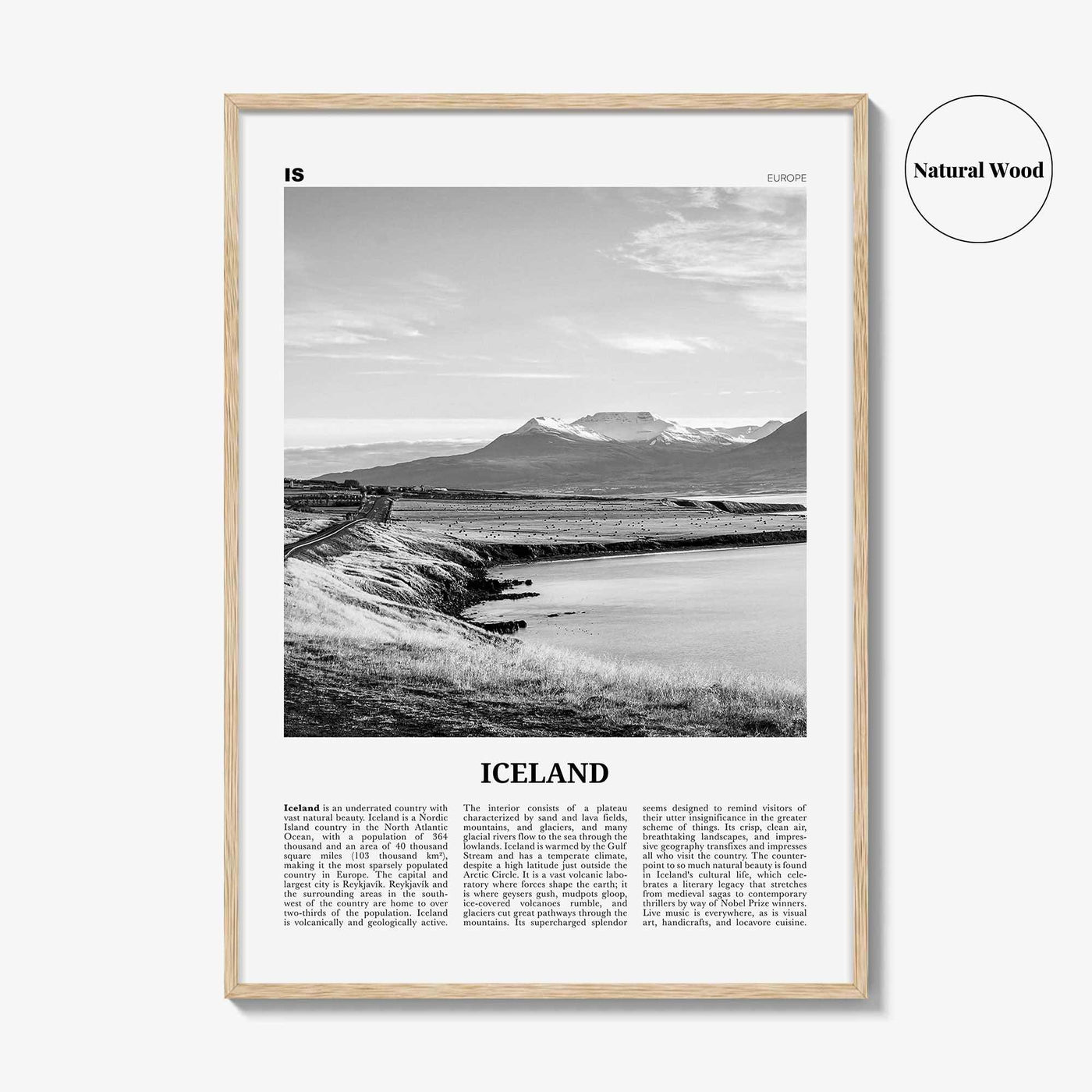 Iceland Print Black and White No 2, Iceland Wall Art, Iceland Poster, Iceland Photo, Iceland Wall Decor, Ísland, Reykjavík, Europe