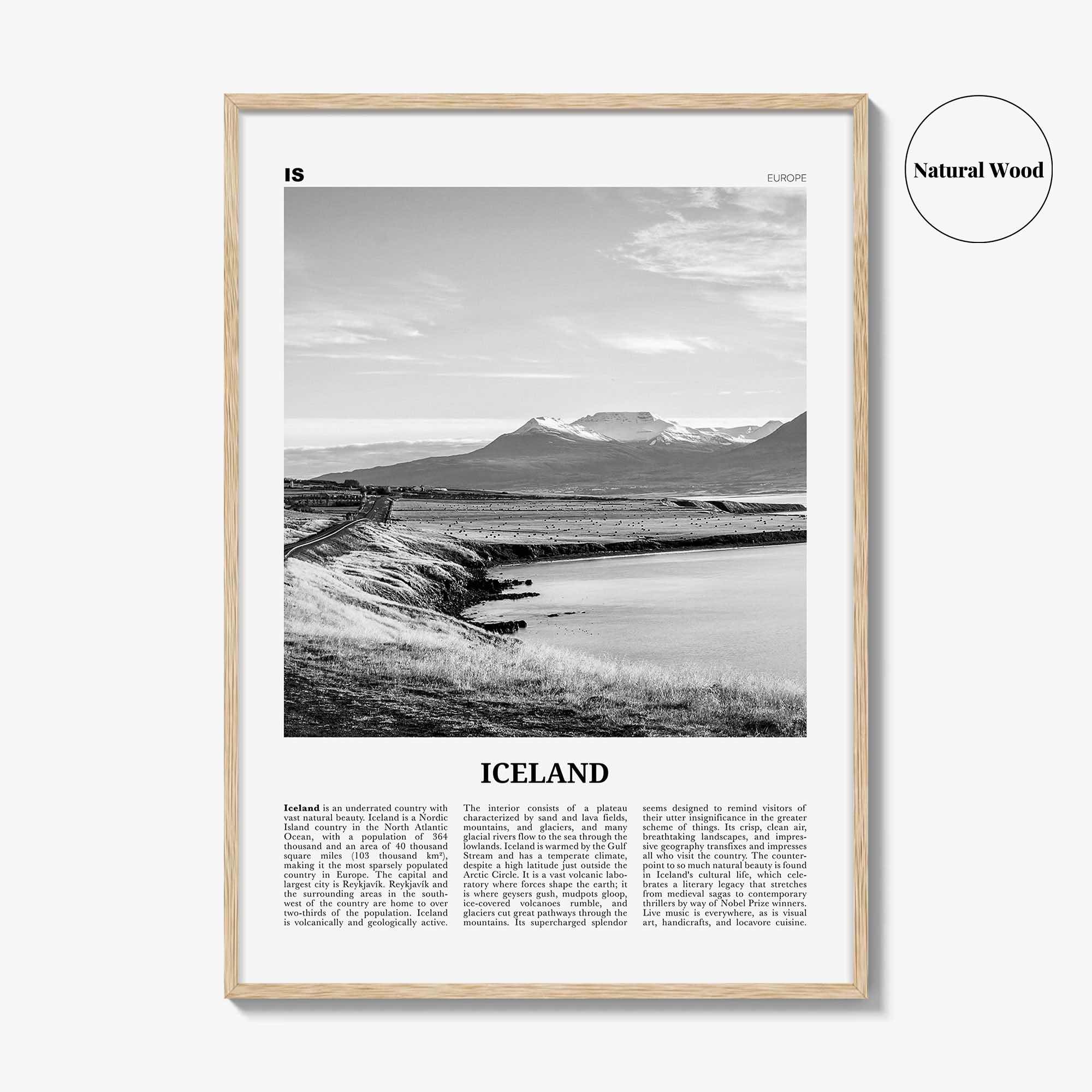 Iceland Print Black and White No 2, Iceland Wall Art, Iceland Poster, Iceland Photo, Iceland Wall Decor, Ísland, Reykjavík, Europe