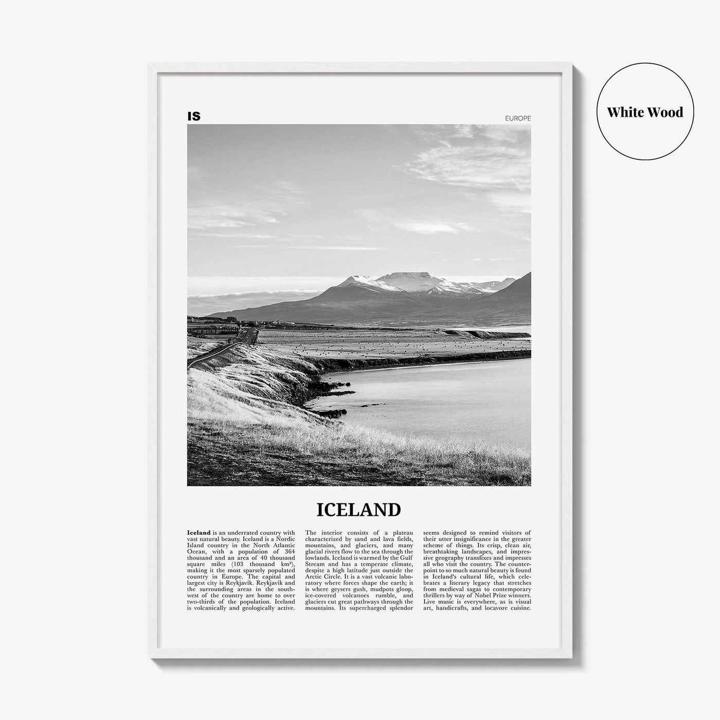 Iceland Print Black and White No 2, Iceland Wall Art, Iceland Poster, Iceland Photo, Iceland Wall Decor, Ísland, Reykjavík, Europe