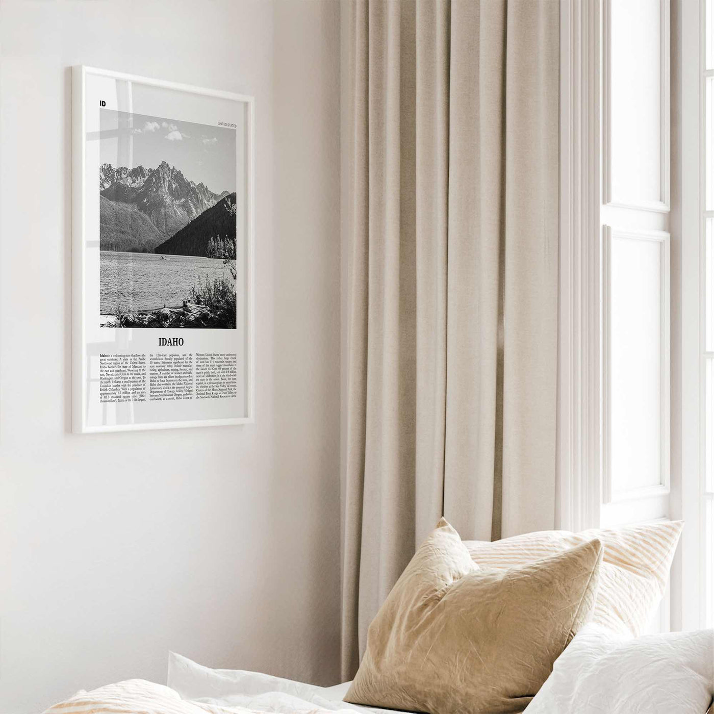 Idaho Print Black and White No 1, Idaho Wall Art, Idaho Poster, Idaho Photo, Idaho Wall Decor, USA State Print, USA, United States