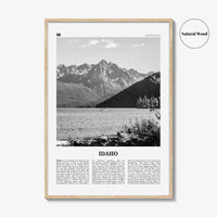 Idaho Print Black and White No 1, Idaho Wall Art, Idaho Poster, Idaho Photo, Idaho Wall Decor, USA State Print, USA, United States