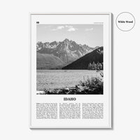 Idaho Print Black and White No 1, Idaho Wall Art, Idaho Poster, Idaho Photo, Idaho Wall Decor, USA State Print, USA, United States