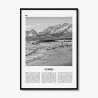 Idaho Print Black and White No 2, Idaho Wall Art, Idaho Poster, Idaho Photo, Idaho Wall Décor, Idaho Map, United States