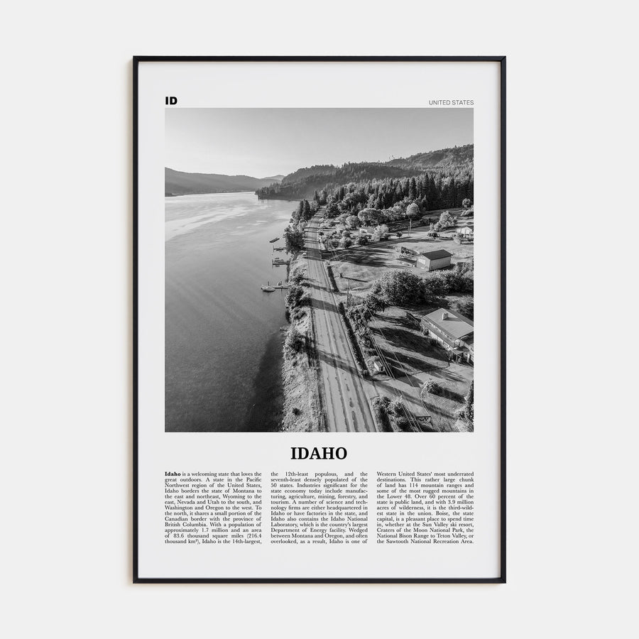 Idaho Travel B&W No 3 Poster