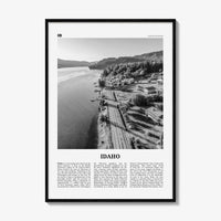Idaho Print Black and White No 3, Idaho Wall Art, Idaho Poster, Idaho Photo, Idaho Wall Decor, USA State Print, USA, United States
