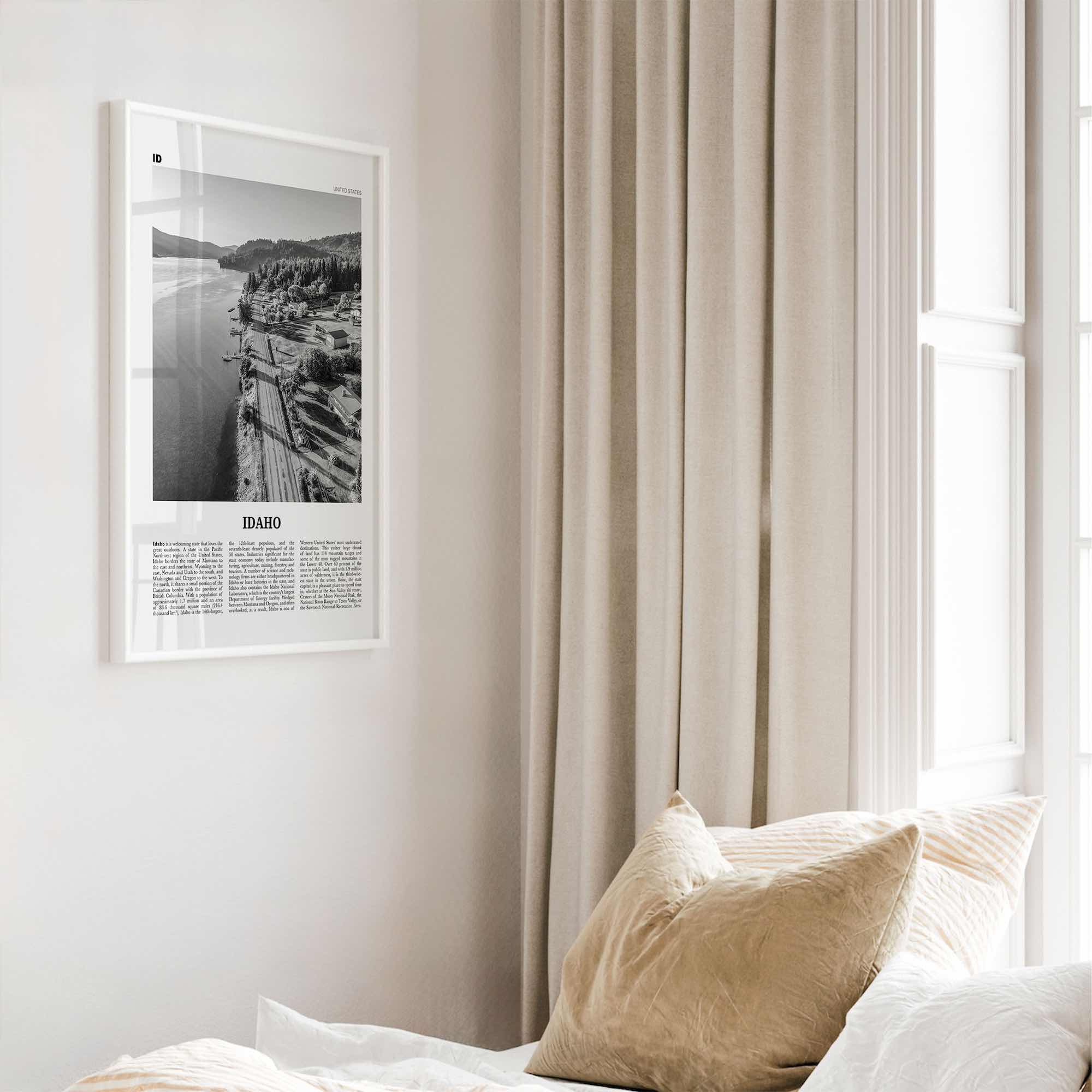 Idaho Print Black and White No 3, Idaho Wall Art, Idaho Poster, Idaho Photo, Idaho Wall Decor, USA State Print, USA, United States