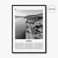 Idaho Print Black and White No 3, Idaho Wall Art, Idaho Poster, Idaho Photo, Idaho Wall Decor, USA State Print, USA, United States