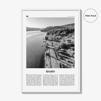 Idaho Print Black and White No 3, Idaho Wall Art, Idaho Poster, Idaho Photo, Idaho Wall Decor, USA State Print, USA, United States