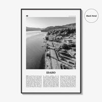 Idaho Print Black and White No 3, Idaho Wall Art, Idaho Poster, Idaho Photo, Idaho Wall Decor, USA State Print, USA, United States