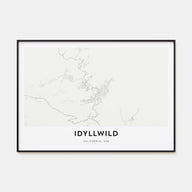 Idyllwild Map Landscape Poster