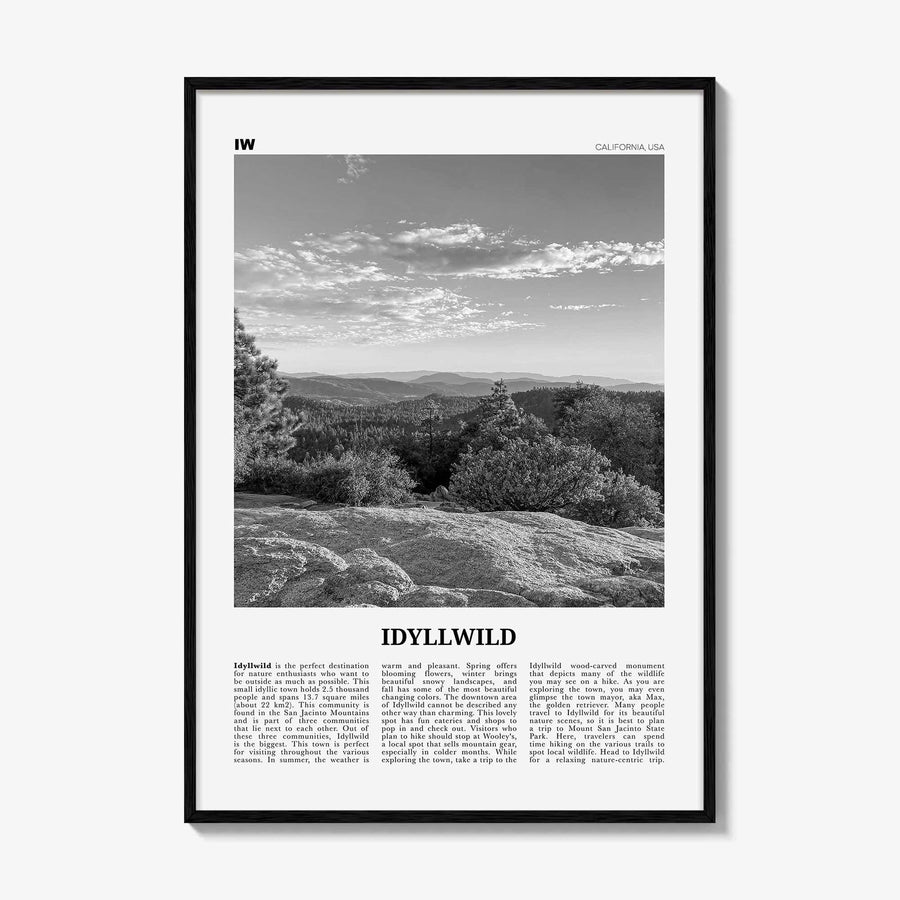 Idyllwild Print Black and White No 1, Idyllwild Wall Art, Idyllwild Poster, Idyllwild Photo, Idyllwild Wall Décor, California, USA
