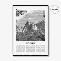 Idyllwild Print Black and White No 2, Idyllwild Wall Art, Idyllwild Poster, Idyllwild Photo, Idyllwild Wall Décor, California, USA