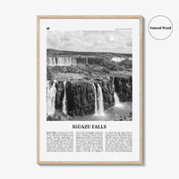 Iguazu Falls Print Black and White, Iguazu Falls Wall Art, Iguazu Falls Poster, Iguazu Falls Photo, Iguazu Falls Décor, Argentina, Brazil