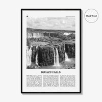 Iguazu Falls Print Black and White, Iguazu Falls Wall Art, Iguazu Falls Poster, Iguazu Falls Photo, Iguazu Falls Décor, Argentina, Brazil