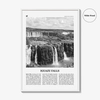 Iguazu Falls Print Black and White, Iguazu Falls Wall Art, Iguazu Falls Poster, Iguazu Falls Photo, Iguazu Falls Décor, Argentina, Brazil