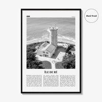 Ile De Re Print Black and White, Île de Ré Wall Art, Île de Ré Poster, Île de Ré Photo, Île de Ré Wall Décor, Île de Ré Map, France
