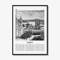 Ilheus Print Black and White, Ilheus Wall Art, Ilheus Poster, Ilheus Photo, Ilheus Wall Décor, Ilheus Map, Brazil