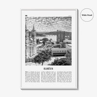 Ilheus Print Black and White, Ilheus Wall Art, Ilheus Poster, Ilheus Photo, Ilheus Wall Décor, Ilheus Map, Brazil
