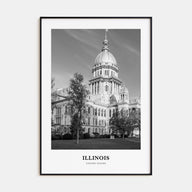 Illinois Portrait B&W No 1 Poster
