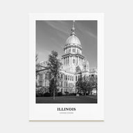 Illinois Portrait B&W No 1 Poster