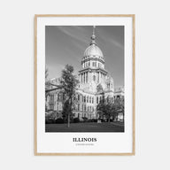 Illinois Portrait B&W No 1 Poster