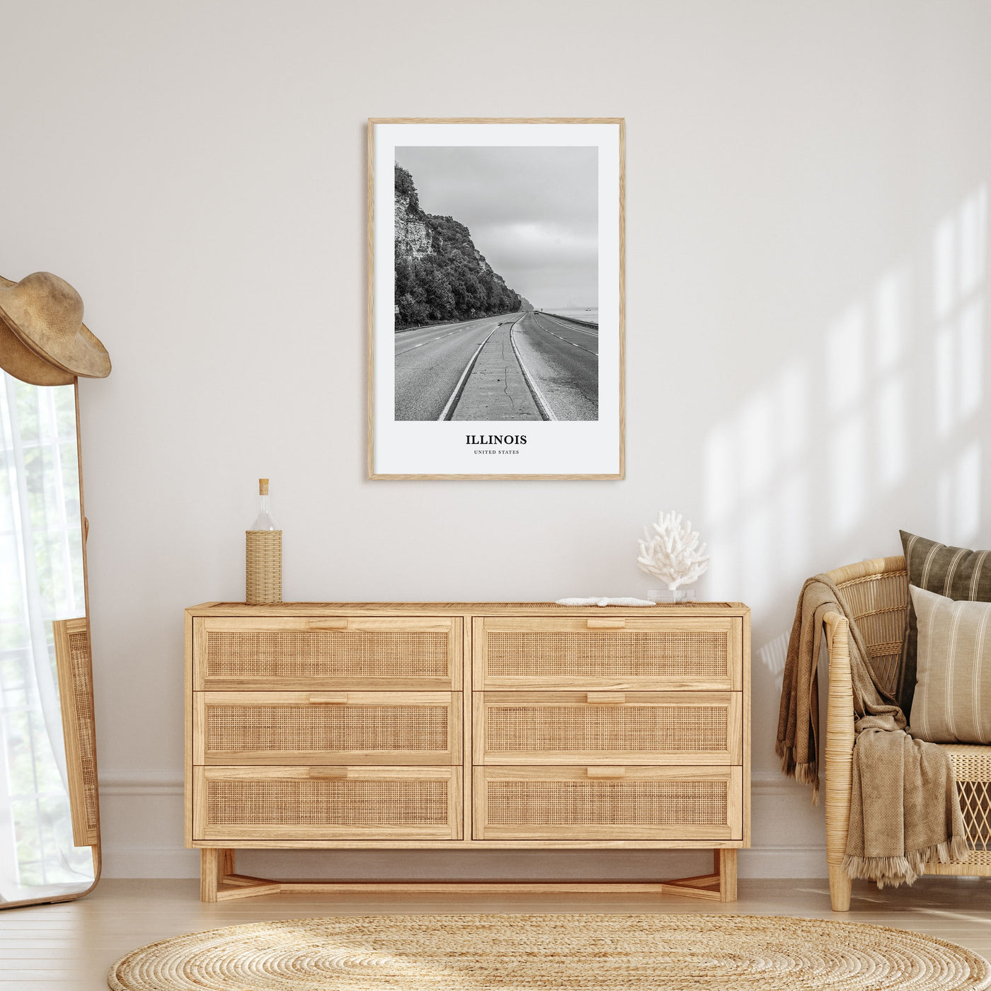 Illinois Portrait B&W No 2 Poster