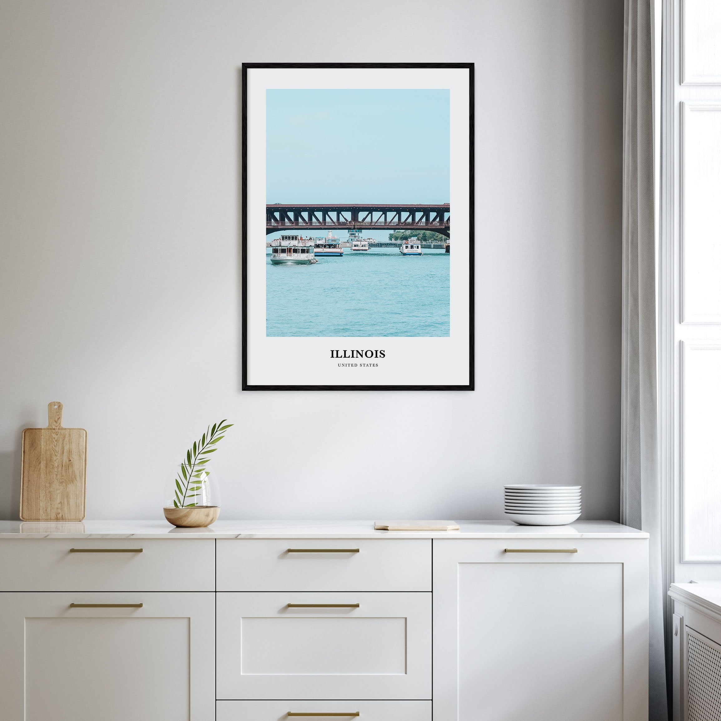 Illinois Portrait Color No 2 Poster