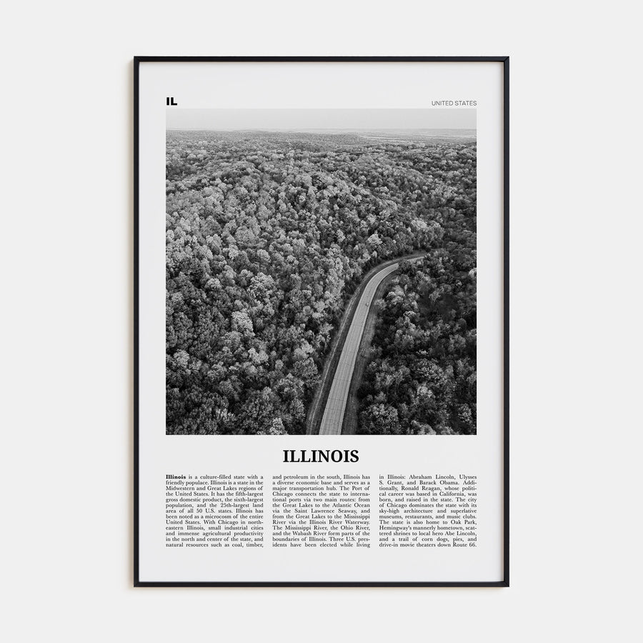 Illinois Travel B&W No 2 Poster