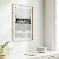 Illinois Print Black and White No 4, Illinois Wall Art, Illinois Poster, Illinois Photo, Illinois Wall Décor, Illinois Map, United States