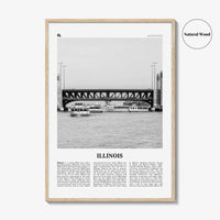 Illinois Print Black and White No 4, Illinois Wall Art, Illinois Poster, Illinois Photo, Illinois Wall Décor, Illinois Map, United States