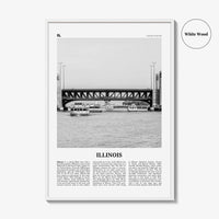 Illinois Print Black and White No 4, Illinois Wall Art, Illinois Poster, Illinois Photo, Illinois Wall Décor, Illinois Map, United States