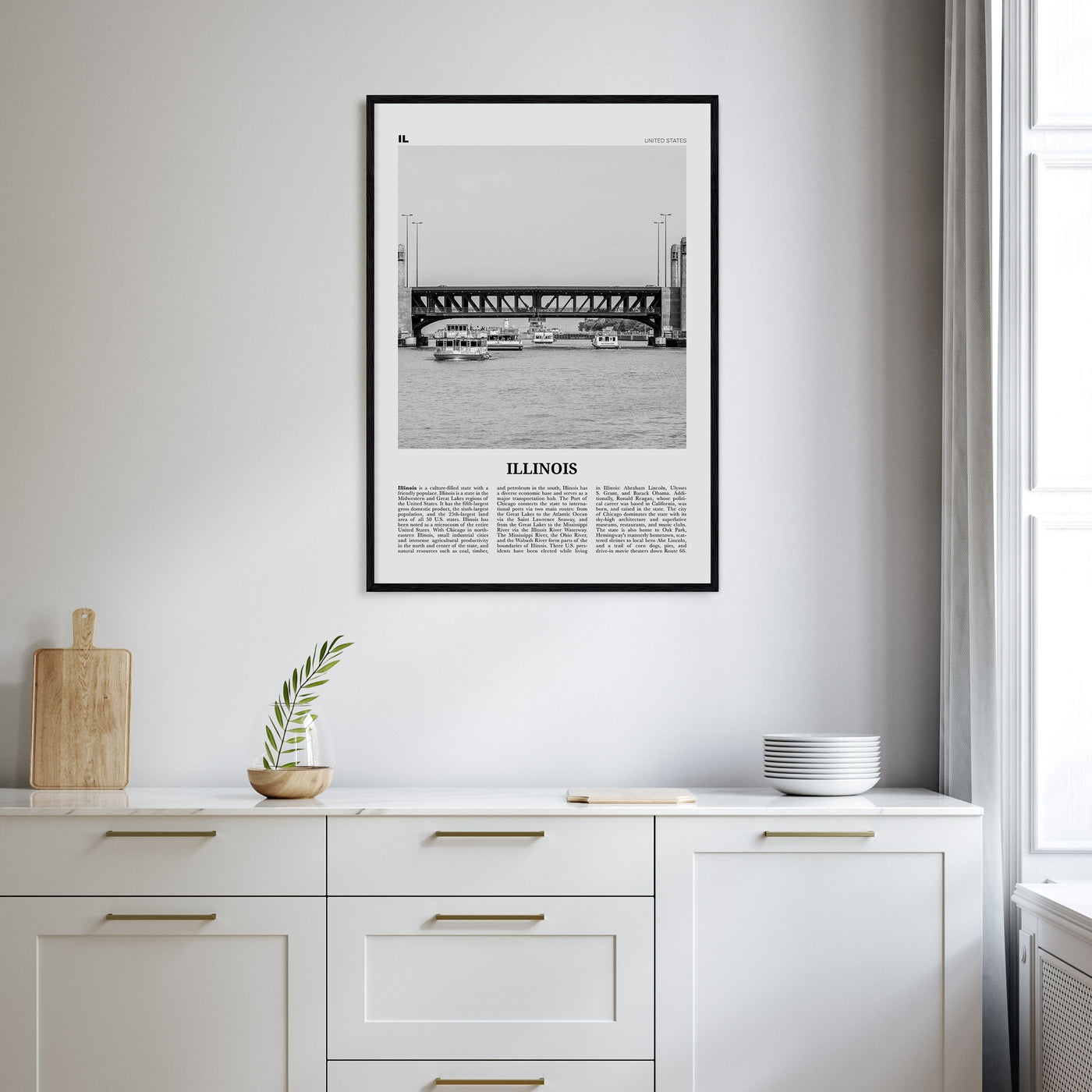 Illinois Travel B&W No 4 Poster