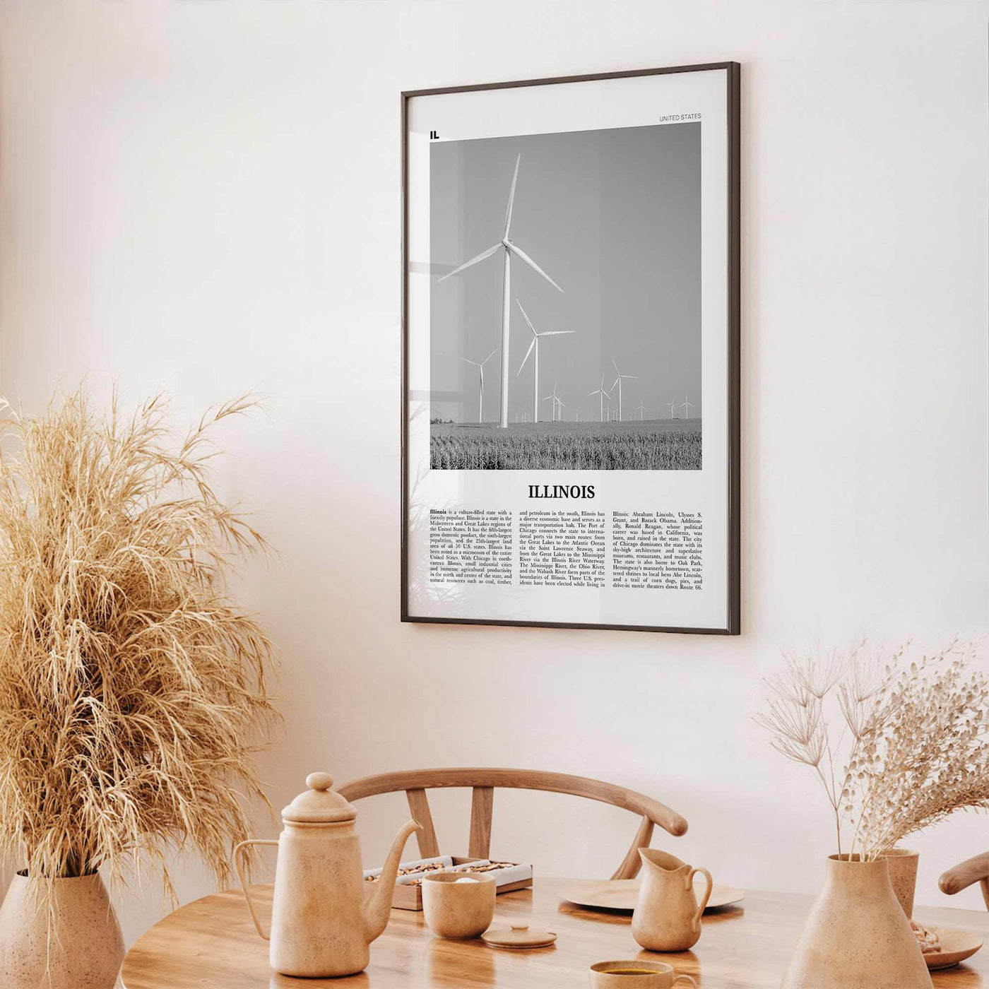 Illinois Print Black and White No 5, Illinois Wall Art, Illinois Poster, Illinois Photo, Illinois Wall Decor, USA, United States, America