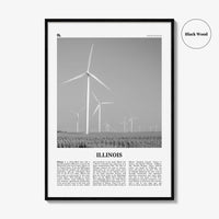 Illinois Print Black and White No 5, Illinois Wall Art, Illinois Poster, Illinois Photo, Illinois Wall Decor, USA, United States, America
