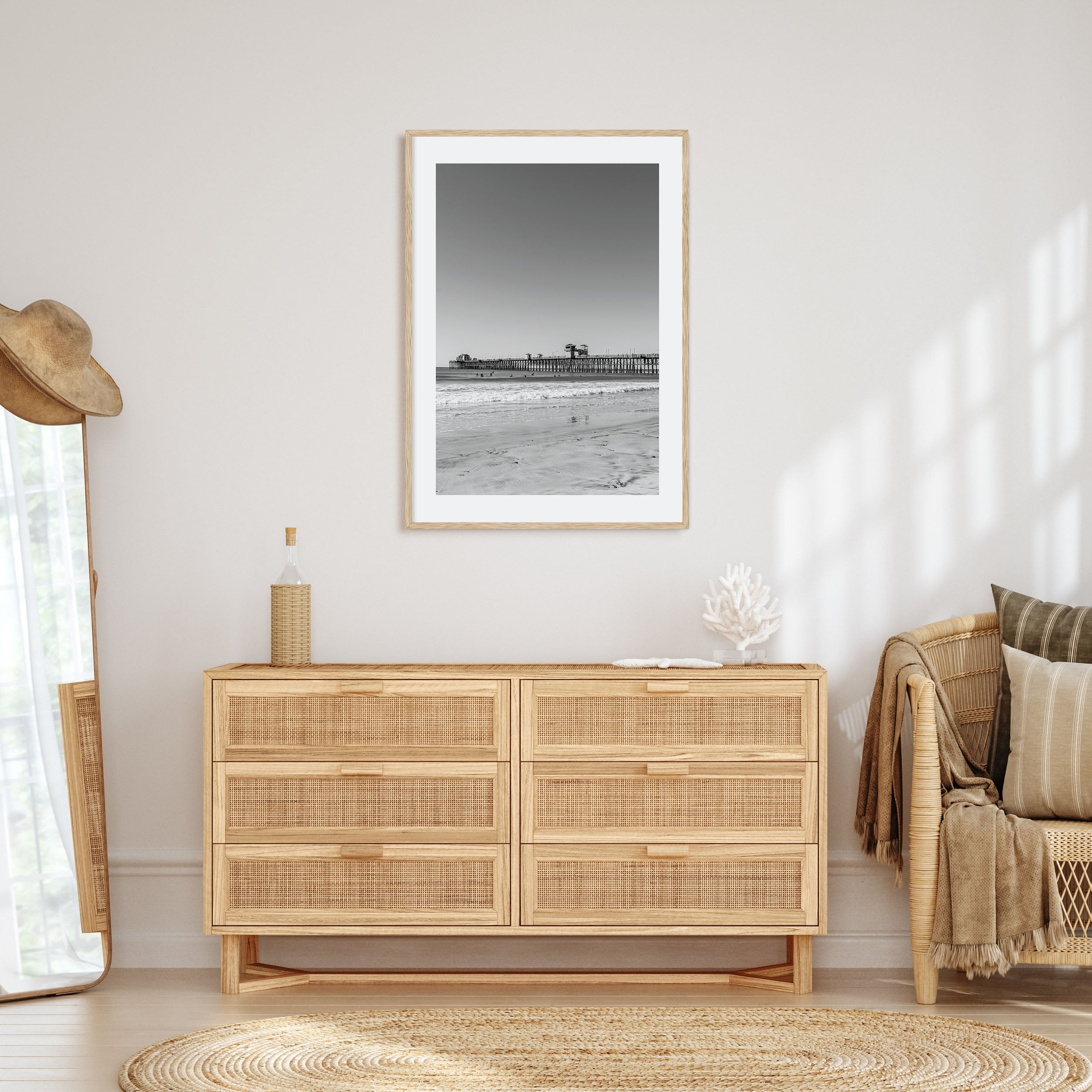 Imperial Beach Photo B&W Poster