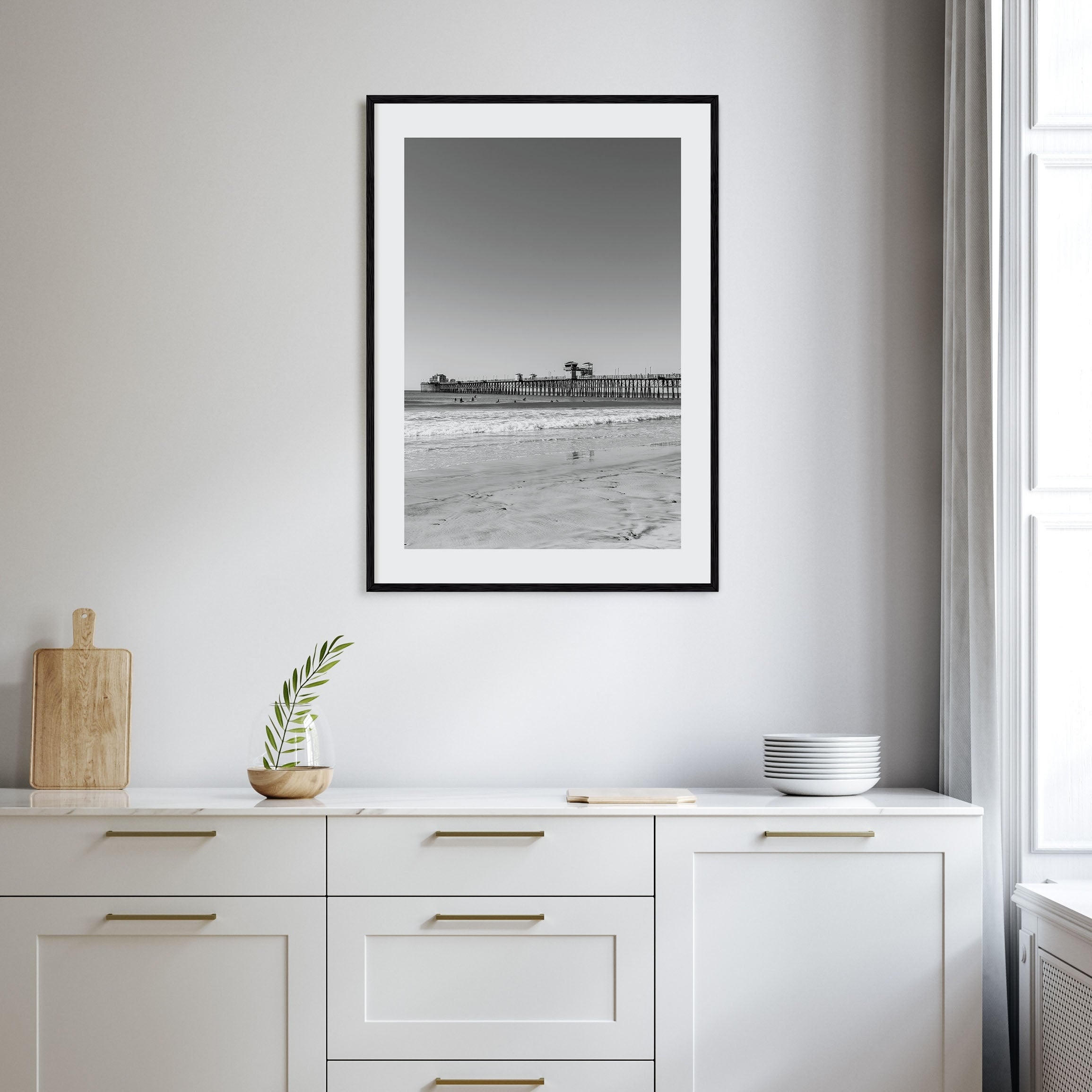 Imperial Beach Photo B&W Poster